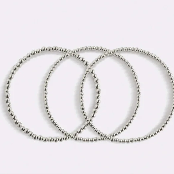 Mint & Lily Silver Beaded Bracelet Set - Picture 4 of 8